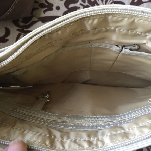 Merona Crossbody lightweight nylon handbag khaki - Picture 3 of 8